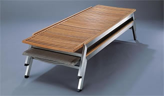 Equinox-Liege mit Teakbelattung